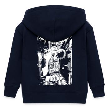 Centre de contrôle du terrain - Veste à capuche enfant bio Stanley/Stella - marine - Dos