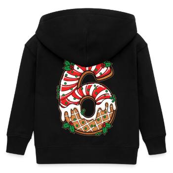 Weihnachts Ziffer 6 Zuckerguss - Kinder Organic Kapuzenjacke Mini Cultivator von Stanley/Stella - Schwarz - Hinten