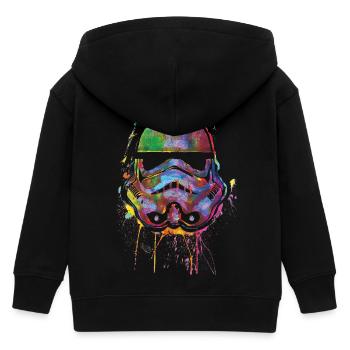 Star Wars Sturmtruppen Helm Painted Artsy Style - Kinder Organic Kapuzenjacke Mini Cultivator von Stanley/Stella - Schwarz - Hinten