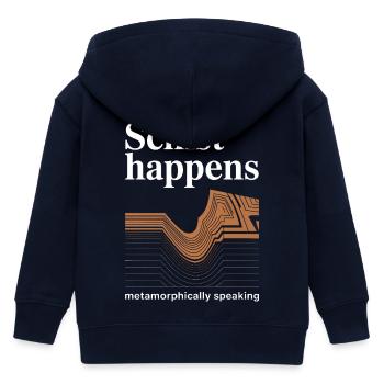 Schiefer passiert Metamorphe Wortspiel - Kinder Organic Kapuzenjacke Mini Cultivator von Stanley/Stella - Navy - Hinten