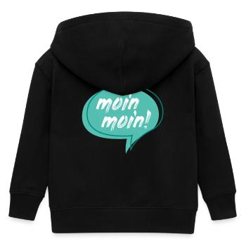 good Morning - Kids Organic Zip-up Hoodie by Stanley/Stella - black - Back