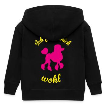 Pudel wohl Hunde Büroleben Humor Wauwau Fan Hund - Kinder Organic Kapuzenjacke Mini Cultivator von Stanley/Stella - Schwarz - Hinten