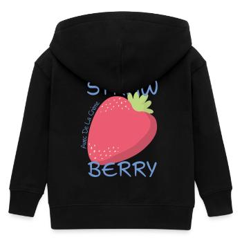 Erdbeer T-Shirt - Kinder Organic Kapuzenjacke Mini Cultivator von Stanley/Stella - Schwarz - Hinten