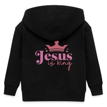 Jesus is king - Kinder Organic Kapuzenjacke Mini Cultivator von Stanley/Stella - Schwarz - Hinten
