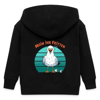 Moin ihr Fritten Möwe Hamburg Hamburger Nordsee - Kinder Organic Kapuzenjacke Mini Cultivator von Stanley/Stella - Schwarz - Hinten