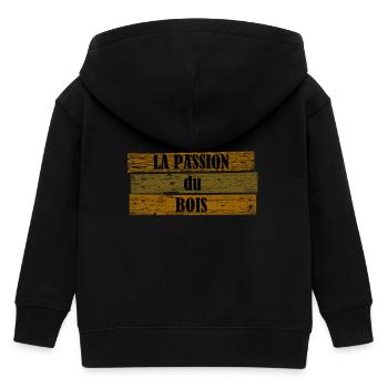 passion bois - Veste à capuche enfant bio Stanley/Stella - noir - Dos