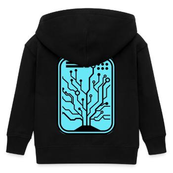 Micro Chip - Kinder Organic Kapuzenjacke Mini Cultivator von Stanley/Stella - Schwarz - Hinten