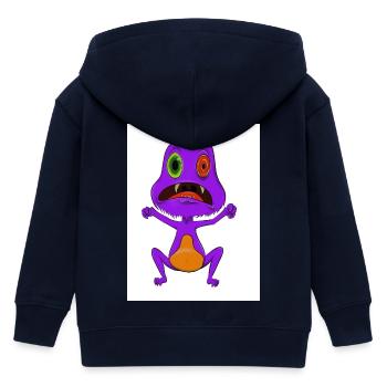 Ungeheuer - Kinder Organic Kapuzenjacke Mini Cultivator von Stanley/Stella - Navy - Hinten