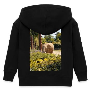 Elephant Zoo Sommertag sonnig - Kinder Organic Kapuzenjacke Mini Cultivator von Stanley/Stella - Schwarz - Hinten