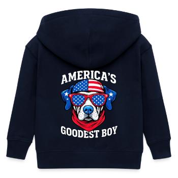 Amerikas Bester Hund - Kinder Organic Kapuzenjacke Mini Cultivator von Stanley/Stella - Navy - Hinten