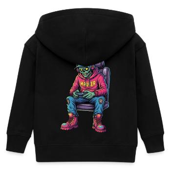 Undead Gamer : Zombie Gamer Trucker - Veste à capuche enfant bio Stanley/Stella - noir - Dos