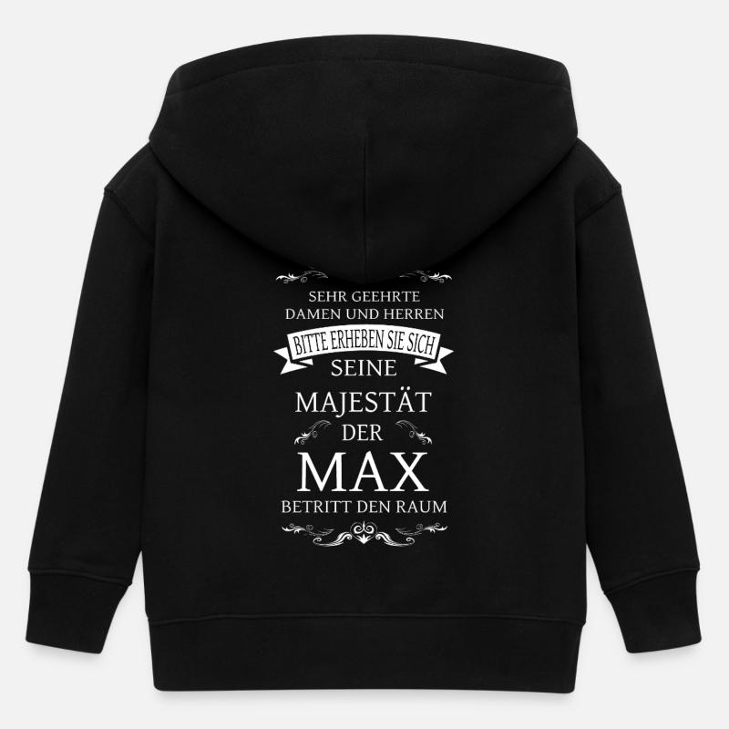 Sa Majesté le Max entre dans la pièce - Veste à capuche enfant bio Stanley/Stella - noir