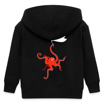 Lustige Krake Paul - Kinder Organic Kapuzenjacke Mini Cultivator von Stanley/Stella - Schwarz - Hinten