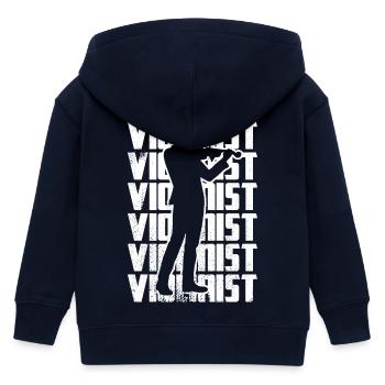 Lustiger Violinist - Kinder Organic Kapuzenjacke Mini Cultivator von Stanley/Stella - Navy - Hinten