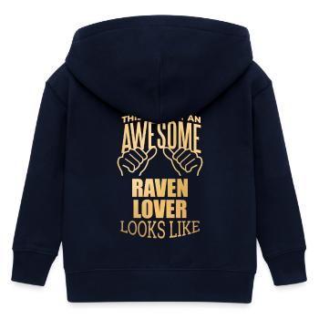 Raven - Kids Organic Zip-up Hoodie by Stanley/Stella - navy - Back
