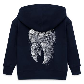 Zahn - Kinder Organic Kapuzenjacke Mini Cultivator von Stanley/Stella - Navy - Hinten