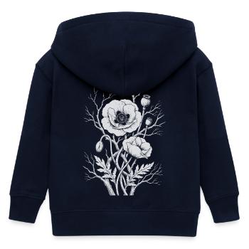 Mohnblumen - Kinder Organic Kapuzenjacke Mini Cultivator von Stanley/Stella - Navy - Hinten