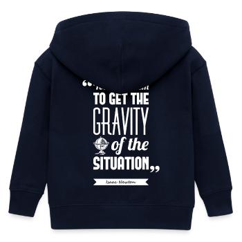 Citation Isaac Newton | Manches retroussés ♀ - Veste à capuche enfant bio Stanley/Stella - marine - Dos