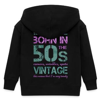 Fünfziger 50th 50s 50er - Kinder Organic Kapuzenjacke Mini Cultivator von Stanley/Stella - Schwarz - Hinten