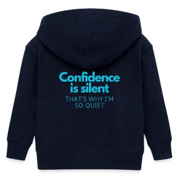 Die Zuversicht schweigt, deshalb bin ich so still - Kinder Organic Kapuzenjacke Mini Cultivator von Stanley/Stella - Navy - Hinten