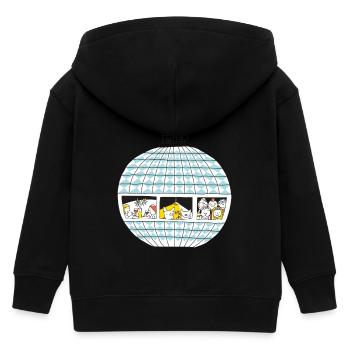 Berlin Fernsehturm | farbig | littlepublic - Kinder Organic Kapuzenjacke Mini Cultivator von Stanley/Stella - Schwarz - Hinten