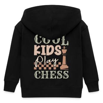 Coole Kinder spielen Schach Schach Schach Spiel - Kinder Organic Kapuzenjacke Mini Cultivator von Stanley/Stella - Schwarz - Hinten