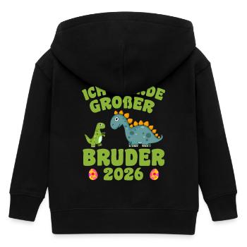 Ich Werde Großer Bruder 2026 - Kinder Organic Kapuzenjacke Mini Cultivator von Stanley/Stella - Schwarz - Hinten