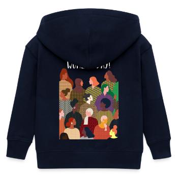 | zum Internationalen Frauentag 8. März - Kinder Organic Kapuzenjacke Mini Cultivator von Stanley/Stella - Navy - Hinten