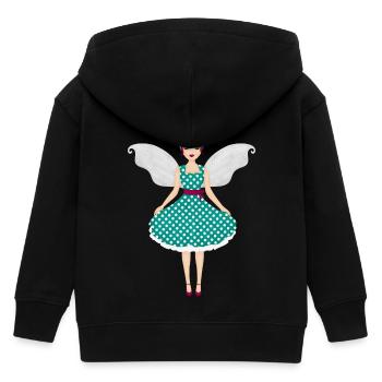 Rockabilly Fee - Kinder Organic Kapuzenjacke Mini Cultivator von Stanley/Stella - Schwarz - Hinten