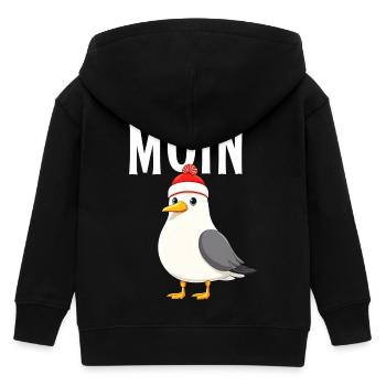 Moin Möwe Dart - Kinder Organic Kapuzenjacke Mini Cultivator von Stanley/Stella - Schwarz - Hinten