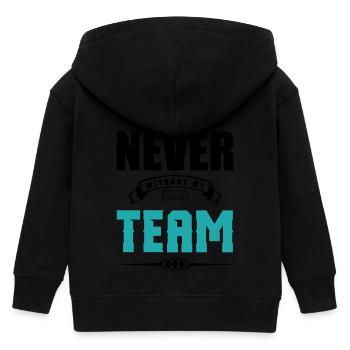 Jamais sans mon équipe 2 - Veste à capuche enfant bio Stanley/Stella - noir - Dos