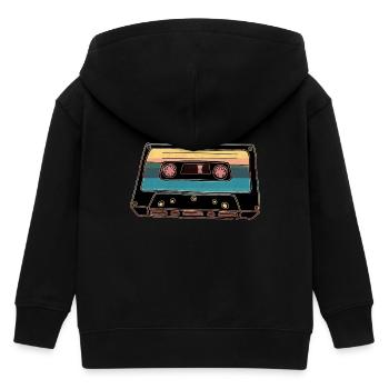 Cassette Vintage années 80 - Veste à capuche enfant bio Stanley/Stella - noir - Dos