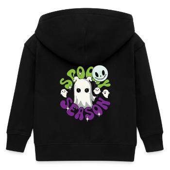 Saison effrayante Halloween Fantômes Fantômes - Veste à capuche enfant bio Stanley/Stella - noir - Dos