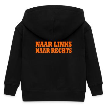 naar links naar rechts - Kids Organic Zip-up Hoodie by Stanley/Stella - black - Back