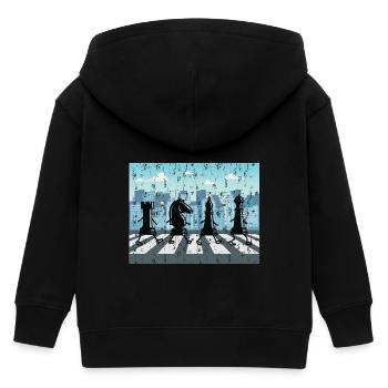 Schach Schachspieler - Kinder Organic Kapuzenjacke Mini Cultivator von Stanley/Stella - Schwarz - Hinten