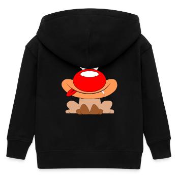 Lustiger Hund - Kinder Organic Kapuzenjacke Mini Cultivator von Stanley/Stella - Schwarz - Hinten