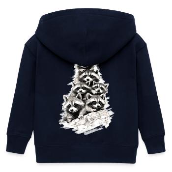 Ratons laveurs - Veste à capuche enfant bio Stanley/Stella - marine - Dos
