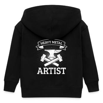 Idée cadeau de forgeage d’artiste de heavy metal - Veste à capuche enfant bio Stanley/Stella - noir - Dos