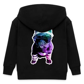 Hipster-Dogge - Kinder Organic Kapuzenjacke Mini Cultivator von Stanley/Stella - Schwarz - Hinten