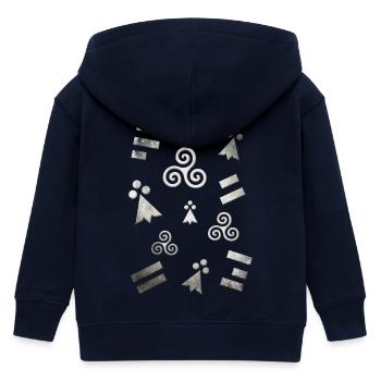 Breizh Bretagne Blanc 2 - Veste à capuche enfant bio Stanley/Stella - marine - Dos