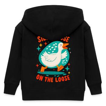 Dumme Gans auf freiem Fuß - Kinder Organic Kapuzenjacke Mini Cultivator von Stanley/Stella - Schwarz - Hinten