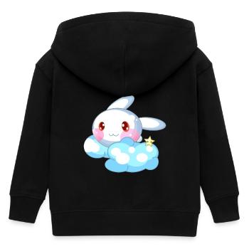 Hase süß Kinder - Kinder Organic Kapuzenjacke Mini Cultivator von Stanley/Stella - Schwarz - Hinten