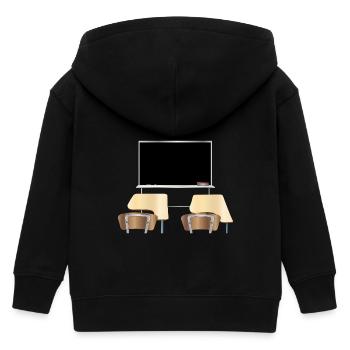 Klassenraum Schule Stuhl Tisch Stühle - Kinder Organic Kapuzenjacke Mini Cultivator von Stanley/Stella - Schwarz - Hinten