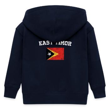 Osttimorischen Flag Shirt - Vintage Osttimor T-Sh - Kinder Organic Kapuzenjacke Mini Cultivator von Stanley/Stella - Navy - Hinten
