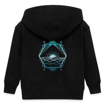 Lignes maritimes - Veste à capuche enfant bio Stanley/Stella - noir - Dos