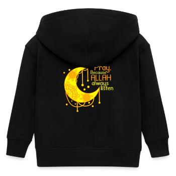 Islam Shirt Halbmond Spruch Allah - Kinder Organic Kapuzenjacke Mini Cultivator von Stanley/Stella - Schwarz - Hinten