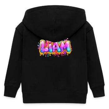LIAM GRAFFITI NAME FOR PERFECT GIFT PRINTABLE  - Veste à capuche enfant bio Stanley/Stella - noir - Dos
