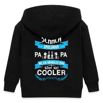 SCHACH Geschenk T Shirt - Kinder Organic Kapuzenjacke Mini Cultivator von Stanley/Stella - Schwarz - Hinten