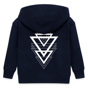 Conception triangulaire - Veste à capuche enfant bio Stanley/Stella - marine - Dos