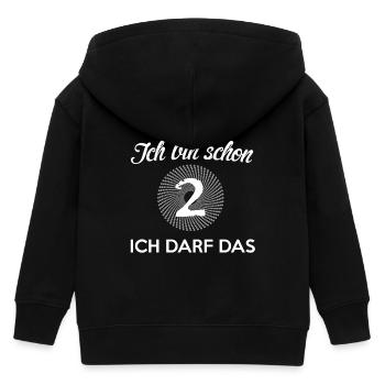 2. Geburtstag Kind - Kinder Organic Kapuzenjacke Mini Cultivator von Stanley/Stella - Schwarz - Hinten